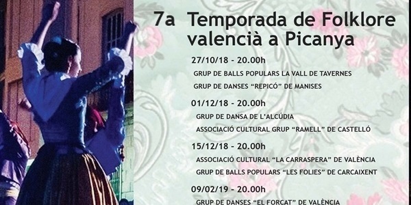 Arranca la 7a temporada de folklore valencià a Picanya