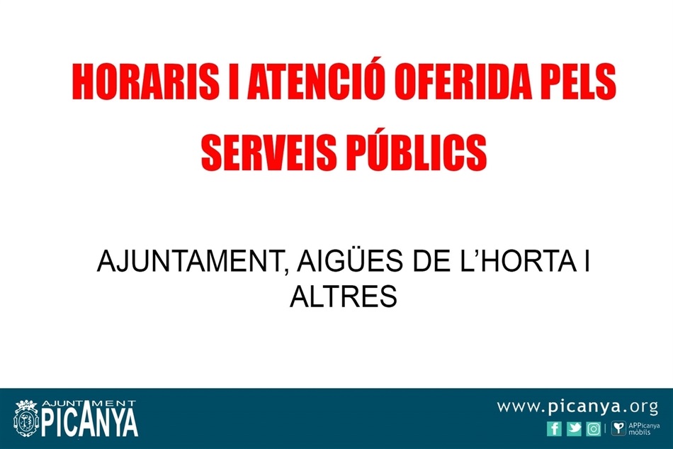 horaris servis publics horaris servis publics