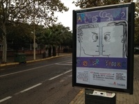 Cartell contra la violència de gènere confeccionat per l'alumnat de l'Escola Pública Ausiàs March.